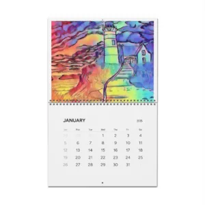 Lighthouse Wall Calendar 2025