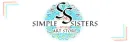 Simple sisters art store logo.